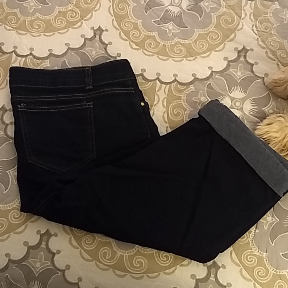 Rafaella Dark Denim Crops sz 16